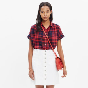Madewell Central Shirt in Bushwick Plaid